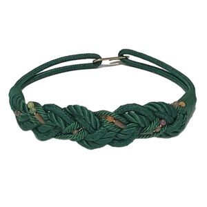 Vintage Braided Cord Belt with Beads